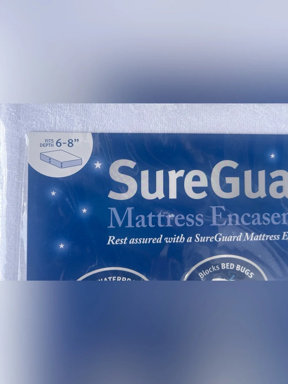 SureGuard White Crib Mattress Encasement - Waterproof, Hypoallergenic